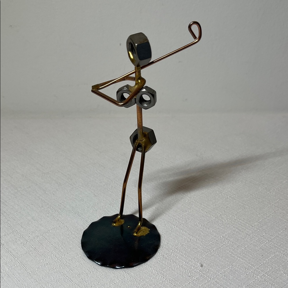 Metal Golfing Figurine - handcrafted by rock Creek metal craft Idaho